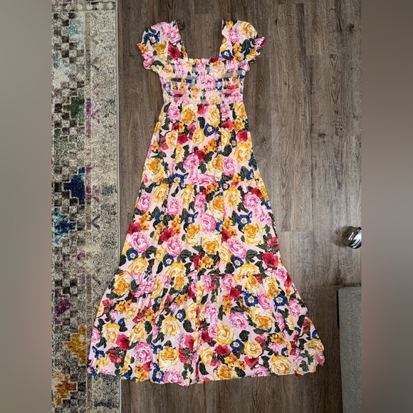 Buddy Love • Floral Smocked Maxi Dress - Picture 3 of 12